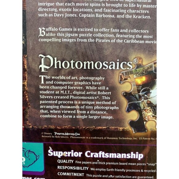 Pirates of the Caribbean Photomosaic Jigsaw Puzzle 300 Pcs 15 x 21 Open‎ Box - Picture 6 of 9